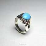 Exquisite Nishapur Firoza And Handmade Silver 925 Ring