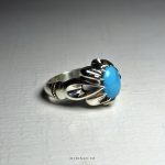Exquisite Nishapur Firoza And Handmade Silver 925 Ring