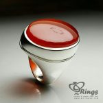 Handmade Silver 925 Ring With Red Yemeni Agate