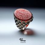 Hand Engraved Red Yemeni Agate With Luxury Handmade Silver 925 Ring