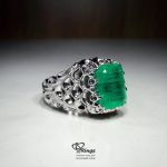 Very Beautiful Natural Emerald With Handmade Silver Ring