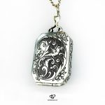 Hand Engraved Silver Box For Islamic Hirz As Necklaces