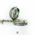Exquisite Hand Engraved White Yemeni Aqeeq On Silver Box For Islamic Hirz And Talisman As Necklaces