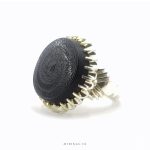 Hand Engraved Islamic Ring, Black Yemeni Aqeeq With Silver Ring