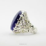 Exclusive Purple Yemeni Aqeeq On Men Silver Ring