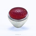 Exclusive Red Yemeni Aqeeq Men Handmade Silver Ring