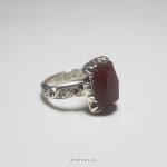 Red Brown Yemeni Aqeeq Women Ring