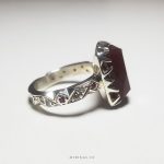 Red Brown Yemeni Aqeeq Women Ring