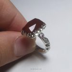 Red Brown Yemeni Aqeeq Women Ring