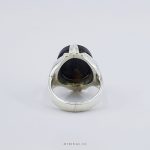 Exclusive Seal And Stamp On Black Aqeeq With Silver Ring