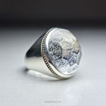 Exquisite Hand Engraved Dur Al Najaf With Handmade Silver Ring