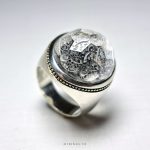 Exquisite Hand Engraved Dur Al Najaf With Handmade Silver Ring
