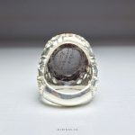 Ayatul Kursi On Red Aqeeq With Men Silver Ring