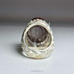 Quranic Amulet For Business And More Income On Red Aqeeq With Silver Ring
