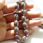 Very Special Silver Tasbih With African Ruby And Zambian Emerald