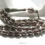 Very Special Silver Tasbih With African Ruby And Zambian Emerald