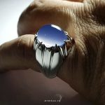 Natural Purple Yemeni Agate With Handmade Silver Ring