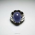 Natural Purple Yemeni Agate With Handmade Silver Ring