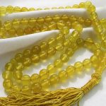 Natural Yellow Aqeeq Tasbih