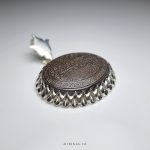 Handmade Silver Necklace With 7 Jalal Zikr Engraved By Hand On Hadid Sini Stone