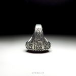 Super Luxury Shafatolabd Yemeni Agate With Hand Engraved Silver Ring