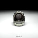 Super Luxury Shafatolabd Yemeni Agate With Hand Engraved Silver Ring