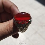 Luxury Handmade Silver Ring adorned with Natural Khorasani Agate