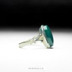 Elegant Green Stone With Silver 925 Ring MR0362