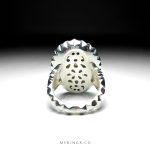 Amazing Protective Silver Ring with Black Yemeni Agate