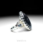 Amazing Protective Silver Ring with Black Yemeni Agate