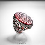Elegant Yemeni Agate With Star Super Silver Ring