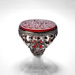 Elegant Yemeni Agate With Star Super Silver Ring