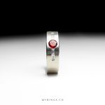 Elegant Super Silver Ring With Red Ruby And Brillinat