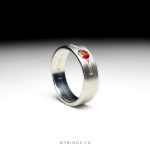 Elegant Super Silver Ring With Red Ruby And Brillinat