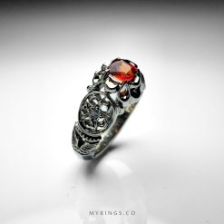 Elegant Handcrafted Sterling Silver Ring With Songea Ruby