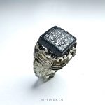 Elegant Handcrafted Sterling Silver Ring With Hadid Sini With 7 Jalal Zikr