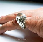 Durr Al Najaf Stone With Handcrafted Sterling Silver Ring MR0413