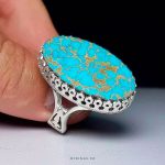 Golden Vein Turquoise in Handmade 925 Sterling Silver Ring MR0432
