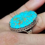 Golden Vein Turquoise in Handmade 925 Sterling Silver Ring MR0432