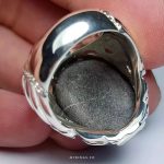 Mastercrafted Sterling Silver Ring with Premium Veined Neyshabouri Turquoise MR0434