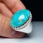 Handcrafted Silver Ring with Nishaburi Turquoise