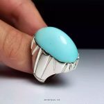 Handmade Silver Ring with Light Blue Nishapur Turquoise