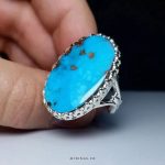 Handcrafted Silver Ring with Premium Nishapur Turquoise