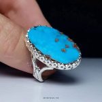 Handcrafted Silver Ring with Premium Nishapur Turquoise