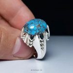 Handcrafted Silver Ring with Premium Shajar Turquoise