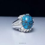 Handcrafted Silver Ring with Premium Shajar Turquoise