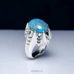 Handcrafted Silver Ring with Premium Shajar Turquoise