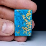 Nishapur Blue Turquoise with Golden Veins - Premium Quality Gemstone
