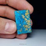 Nishapur Blue Turquoise with Golden Veins - Premium Quality Gemstone