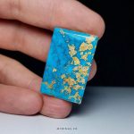 Nishapur Blue Turquoise with Golden Veins - Premium Quality Gemstone